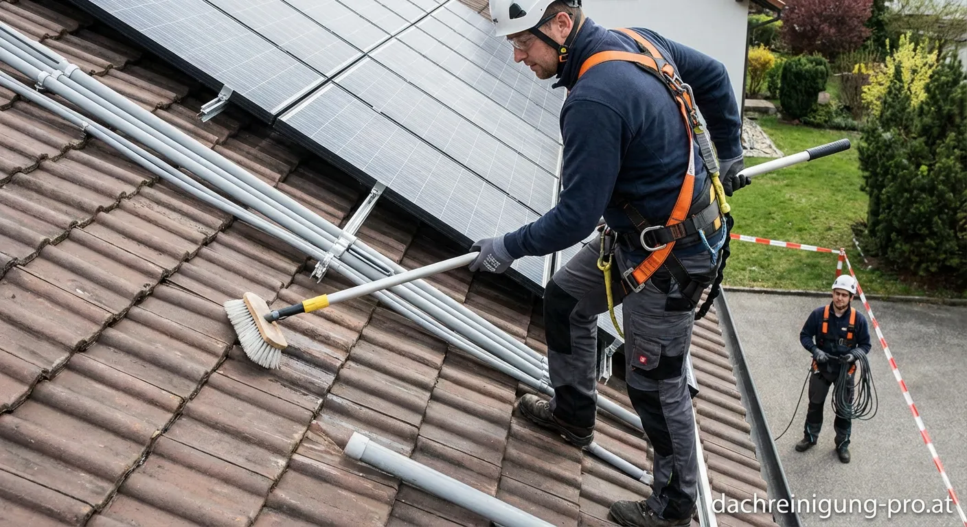 Dachreinigung mit Elektroinstallation durch Fachkraft