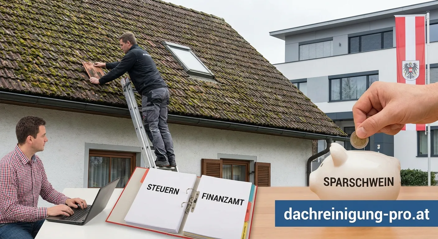 Dachreinigung Finanzamt Steuererklärung Formulare und Taschenrechner