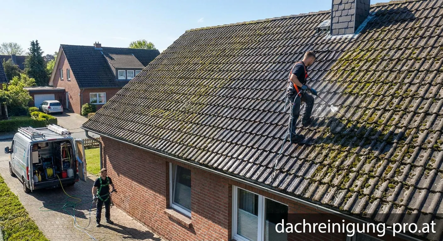 Dachreinigung Mindener Partner bei der professionellen Reinigung eines Daches
